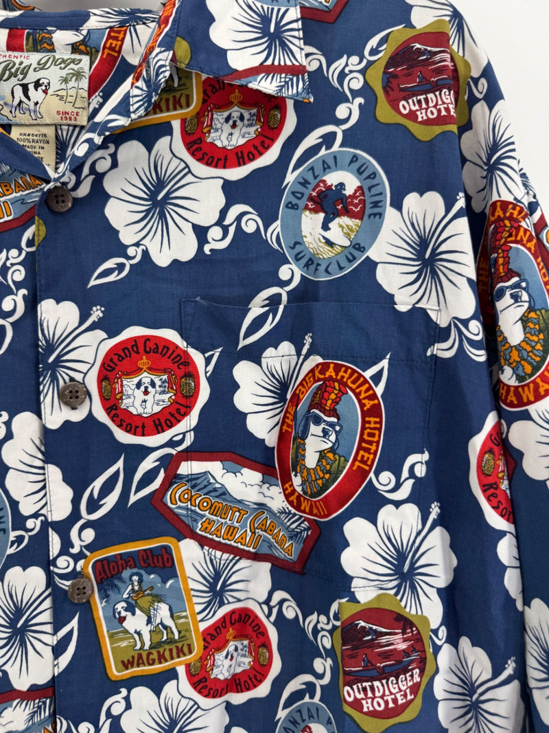 BIG DOGS Hawaiian Button Up Shirt