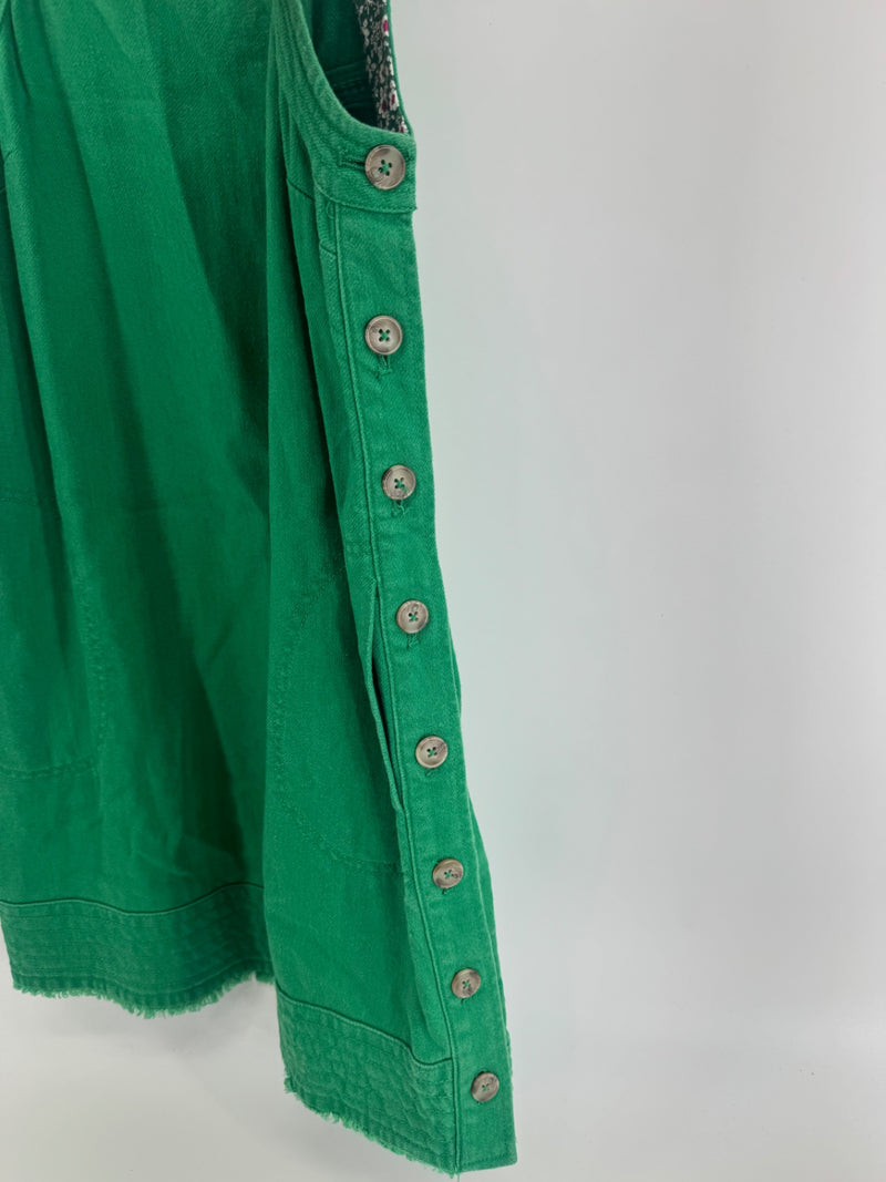 MAEVE Green Dress Side Button Jumper - Sz XXS