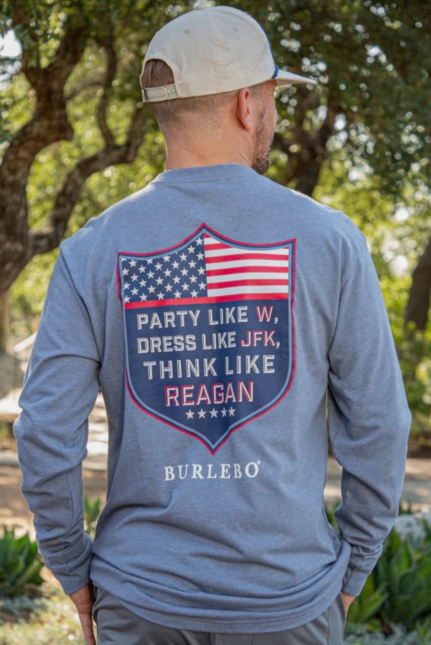 Burlebo Party Like W Dress Like JFK Long Sleeve Mens LARGE