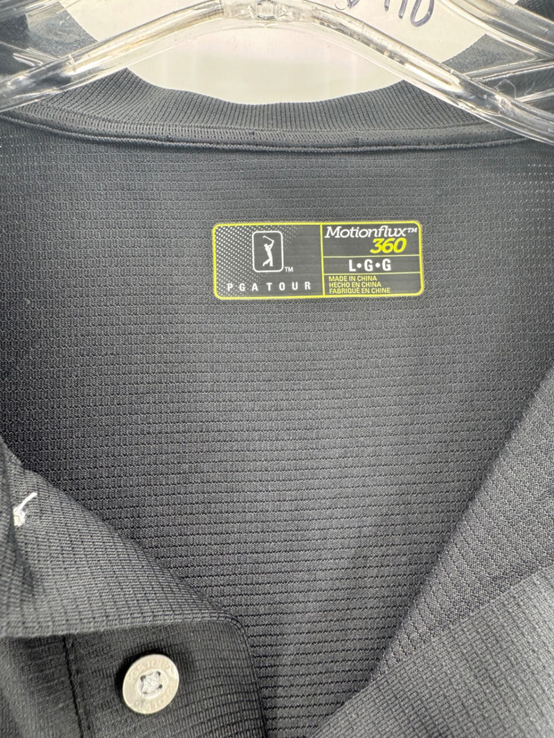 PGA Motion Tour 360 Blk Polo Size LG