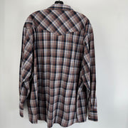 Wrangler Brown Plaid Button Up