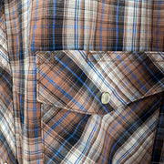 Wrangler Brown Plaid Button Up