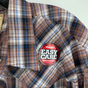Wrangler Brown Plaid Button Up