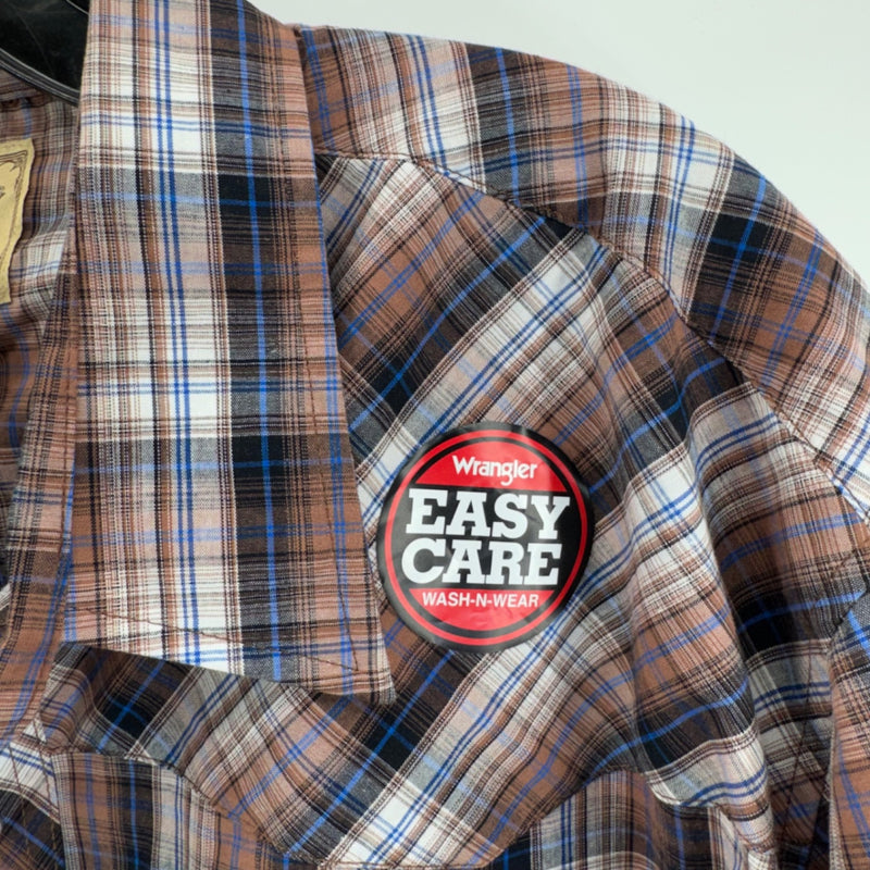 Wrangler Brown Plaid Button Up