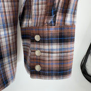 Wrangler Brown Plaid Button Up