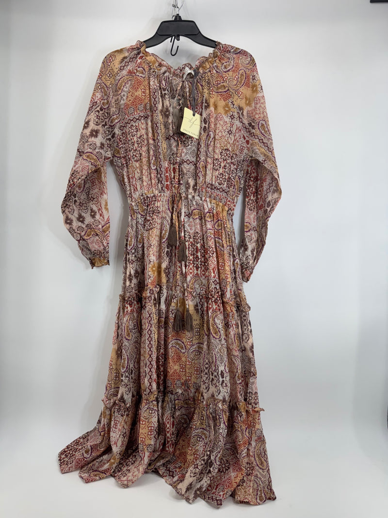 Dress Forum Multicolor Drawstring Long Dress