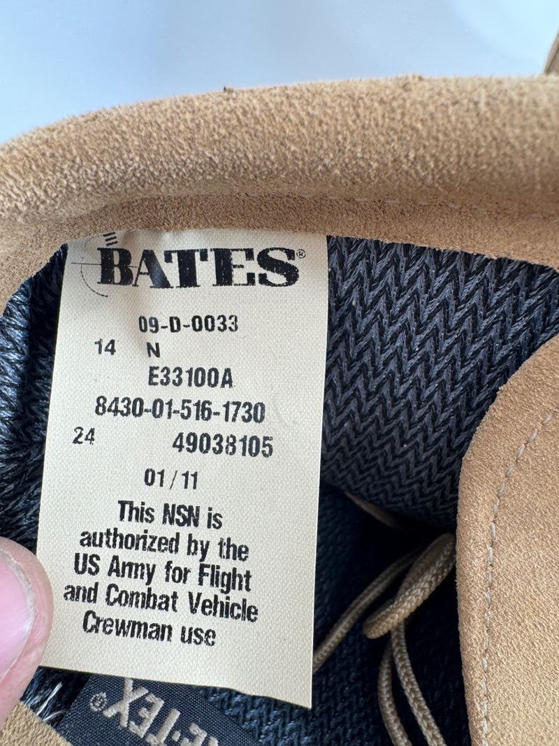 Bates E33100 Tan HW Combat boots 14N