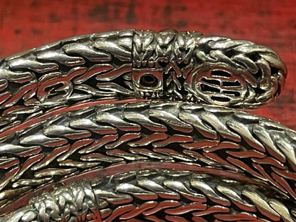 John Hardy Sterling Silver and 22K Gold Coil Bracelet