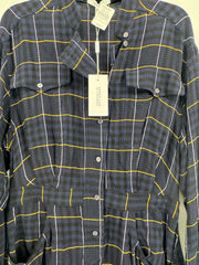 Derek Lam Blue Plaid Dress NWT