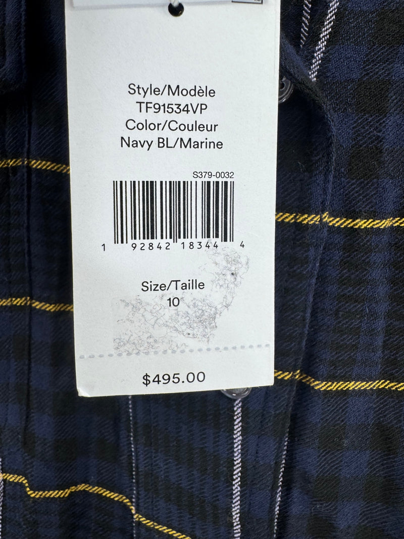 Derek Lam Blue Plaid Dress NWT