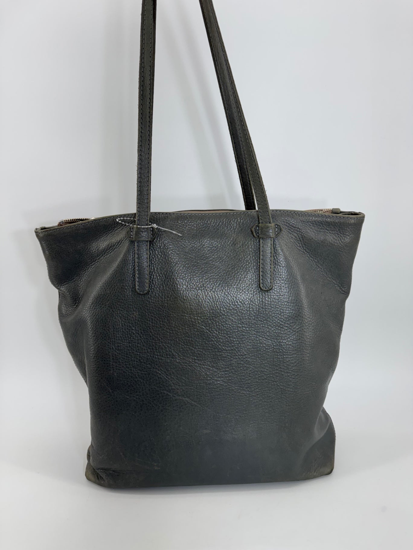 Consuela Grey Large Leather Tote Bag