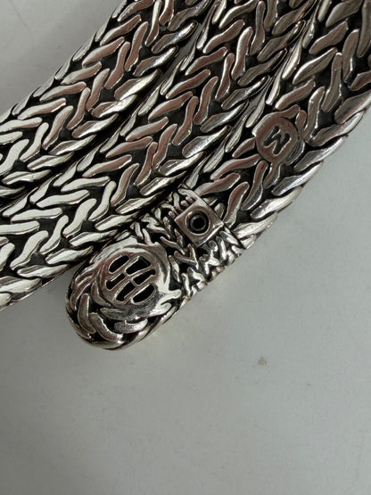 John Hardy Sterling Silver and 22K Gold Coil Bracelet