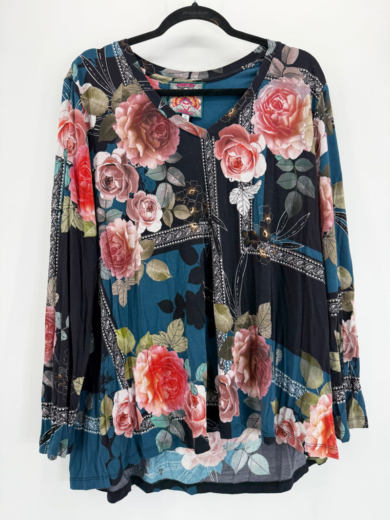 Johnny Was Floral Square LS - 2X
