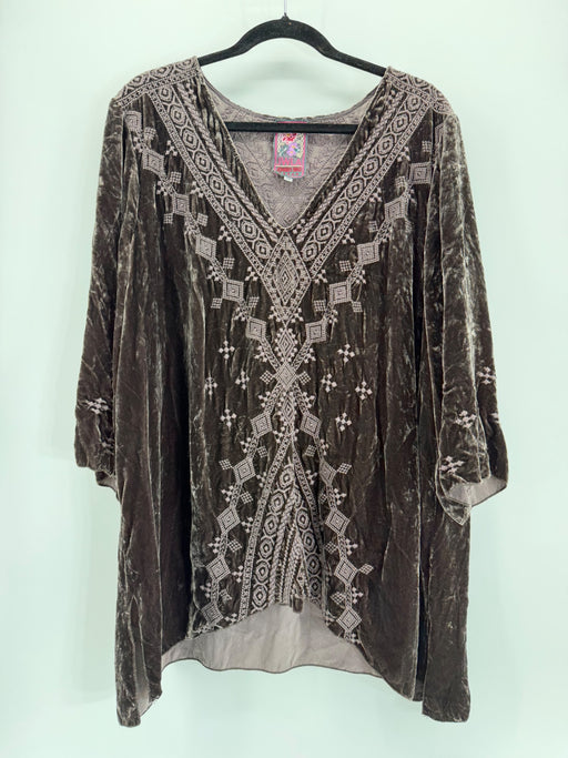 JWLAs Johnny Was Crushed Velvet Top - 1X
