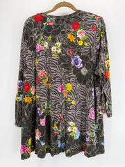 Johnny Was Gray Floral Garden LS - 2X