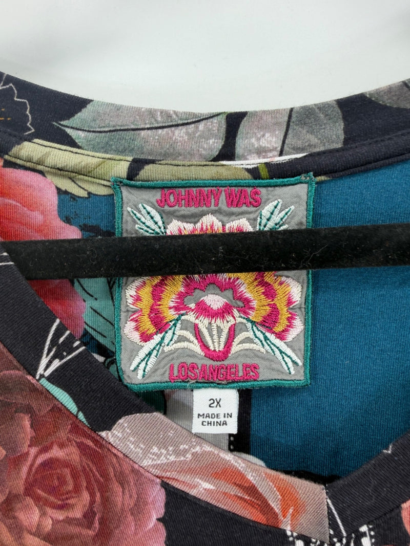 Johnny Was Floral Square LS - 2X