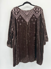 JWLAs Johnny Was Crushed Velvet Top - 1X
