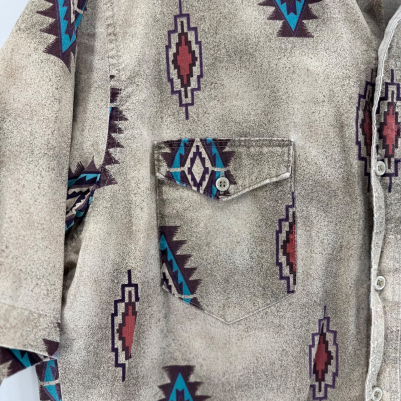 Wrangler Aztec Print Button Up