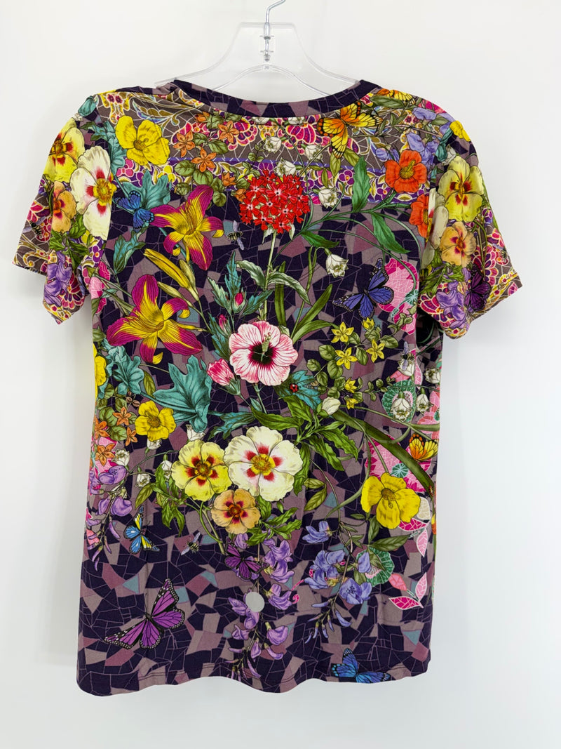Johnny Was Tunic Top Size XS Geometric Floral Boho