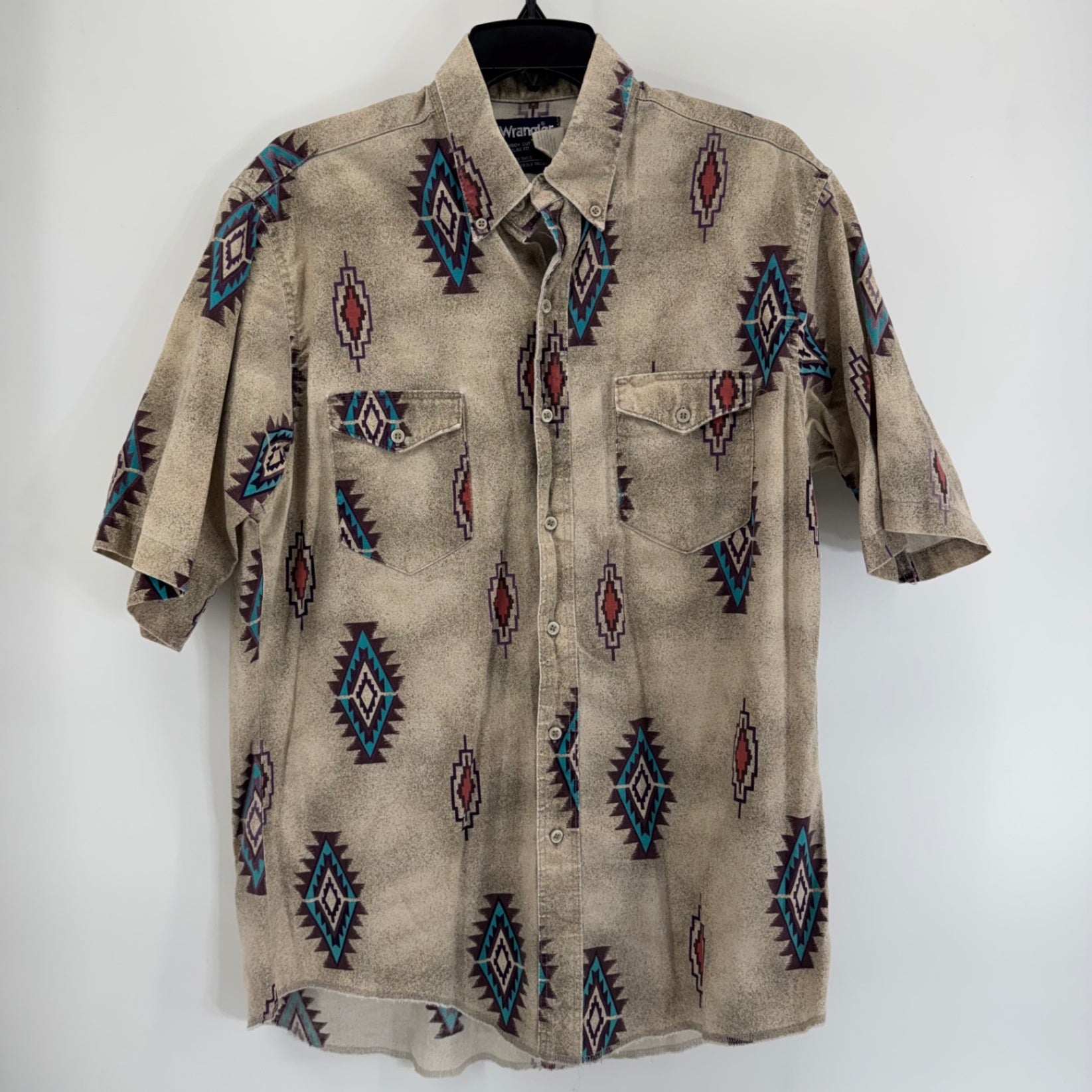 Wrangler Aztec Print Button Up