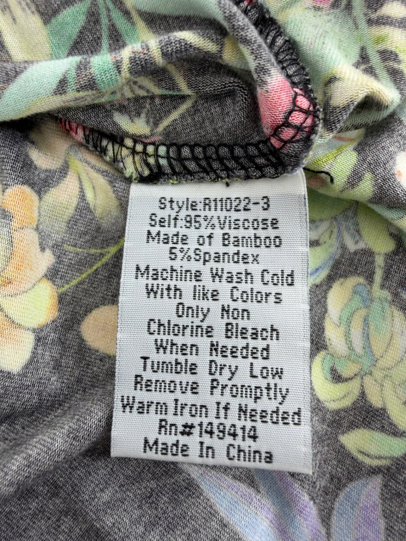 Johnny Was Bohemian  Shirt XS Blue Floral