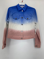 Adyson Parker Blue/Pink Ombré Button Up Jacket