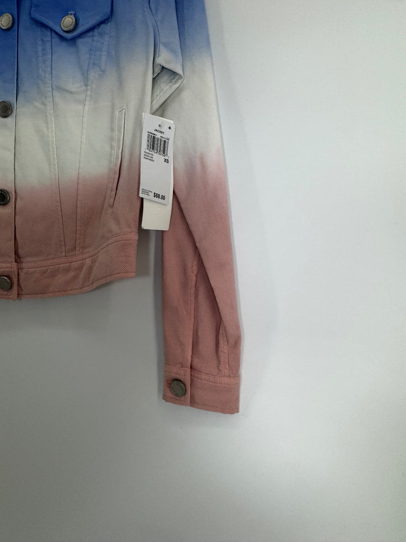 Adyson Parker Blue/Pink Ombré Button Up Jacket
