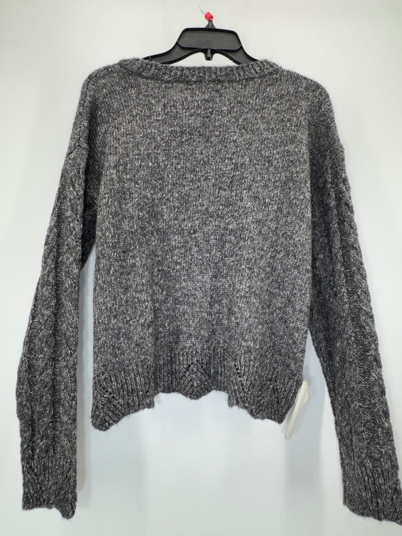 Lucky Brand Grey Cable Knit Sweater