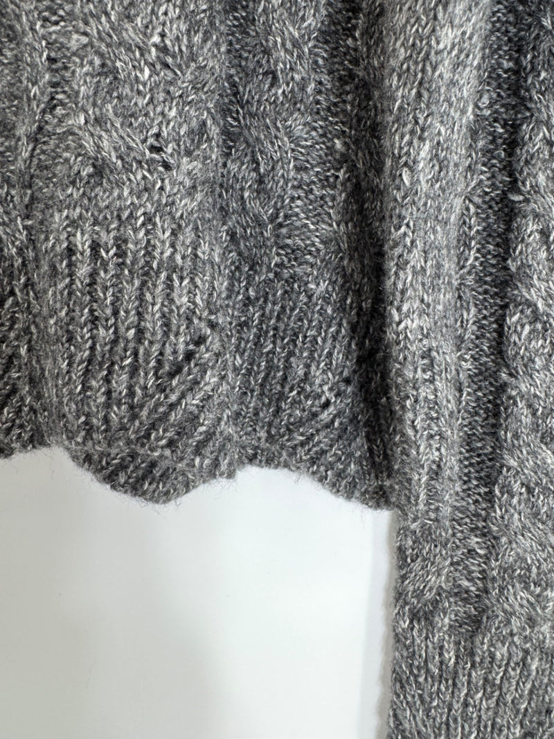 Lucky Brand Grey Cable Knit Sweater
