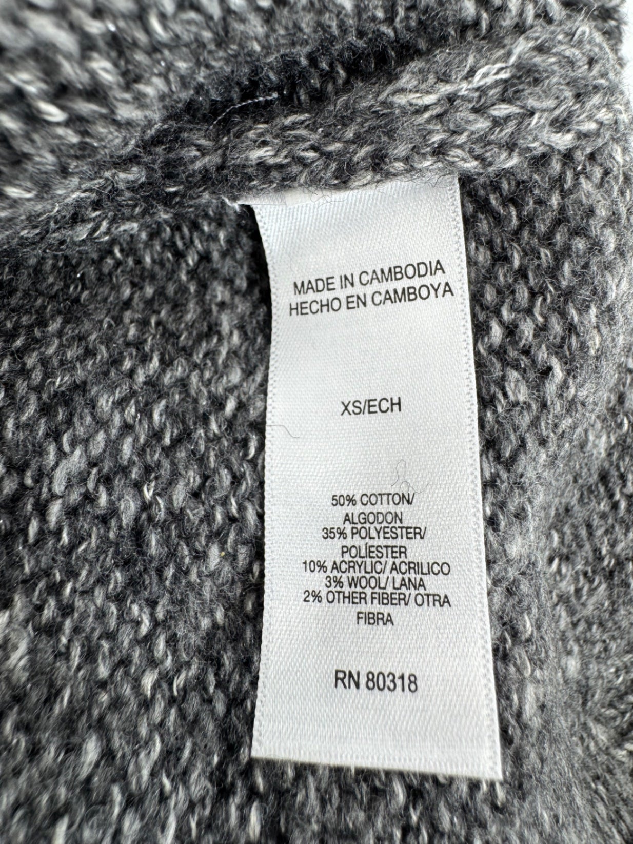 Lucky Brand Grey Cable Knit Sweater