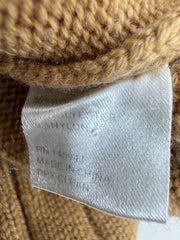 Tome Collective Tan Ribbed Knit Cropped Sweater