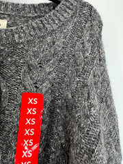Lucky Brand Grey Cable Knit Sweater