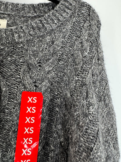 Lucky Brand Grey Cable Knit Sweater