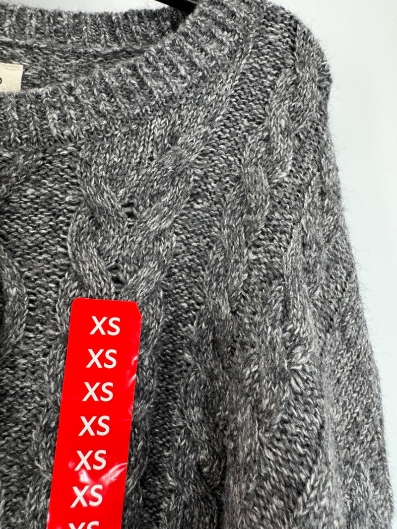 Lucky Brand Grey Cable Knit Sweater