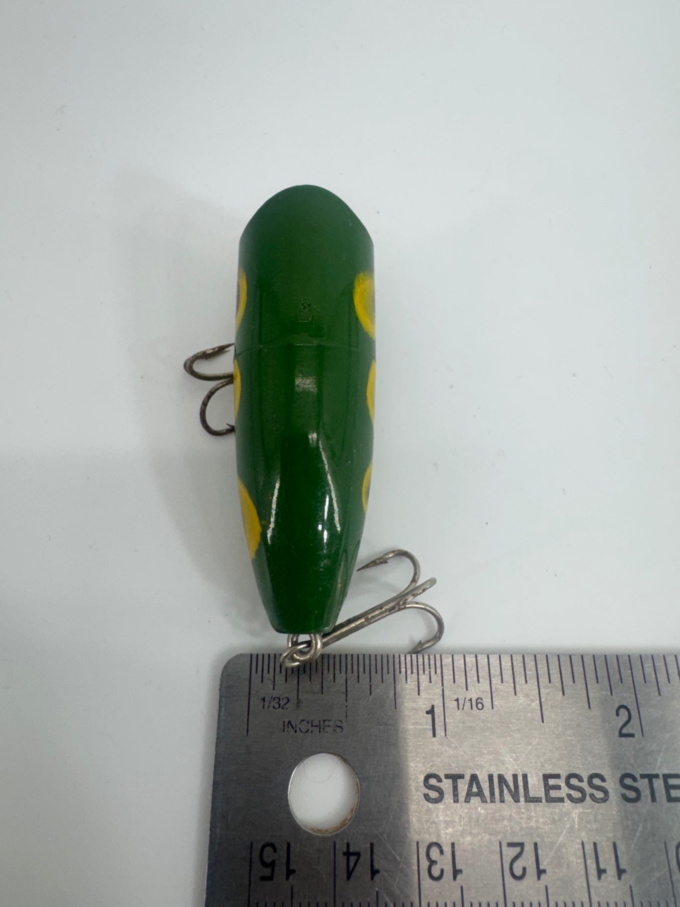 Heddon Chugger Spook Old Fishing Lure Yellow Green Black