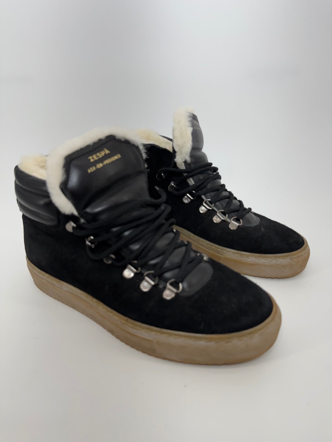 Zespà Aix-en-Provence Suede/Leather High-Top Shearling Lining