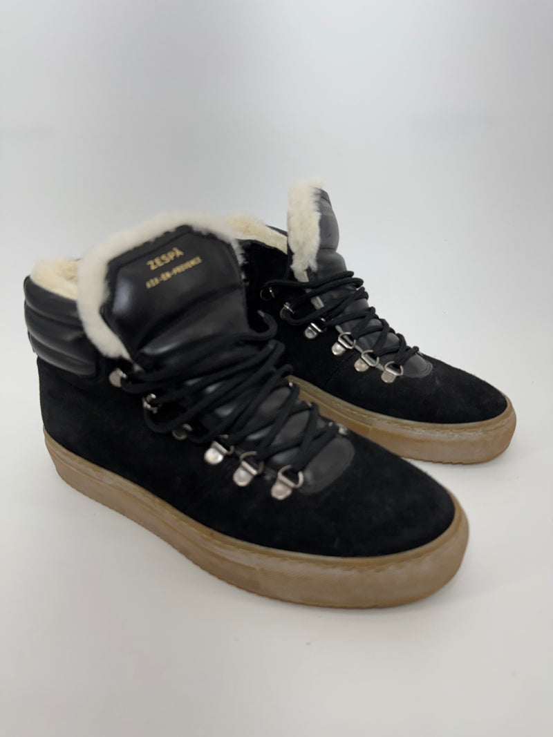 Zespà Aix-en-Provence Suede/Leather High-Top Shearling Lining