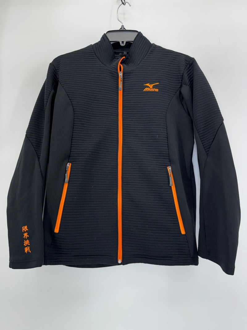 Mizuno Womens Zip Up Jacket w/ Pockets Black Small