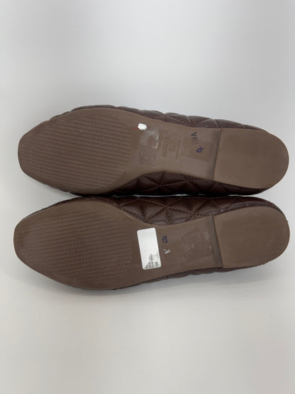 Schutz Quilted Ballet Flats Brown