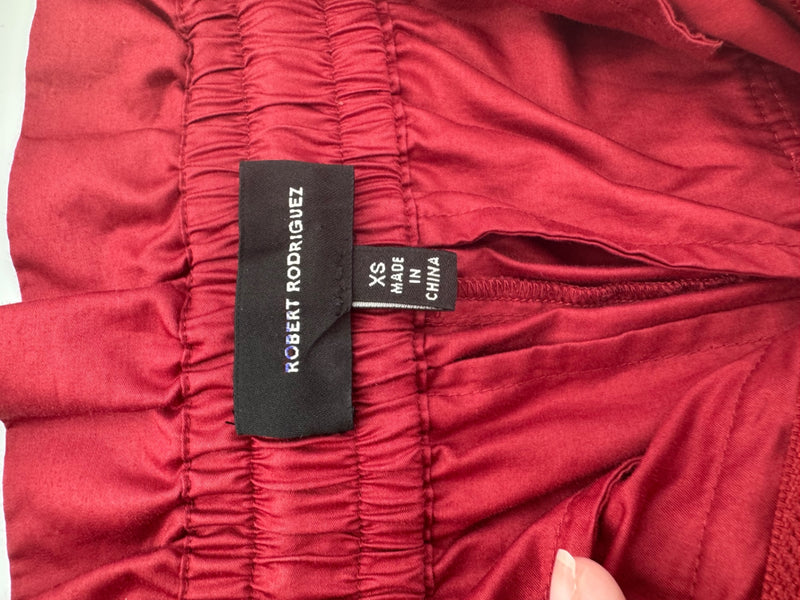 Roberto Rodriguez Track Pants w/ Ruffle-Edged Waistband Size XS