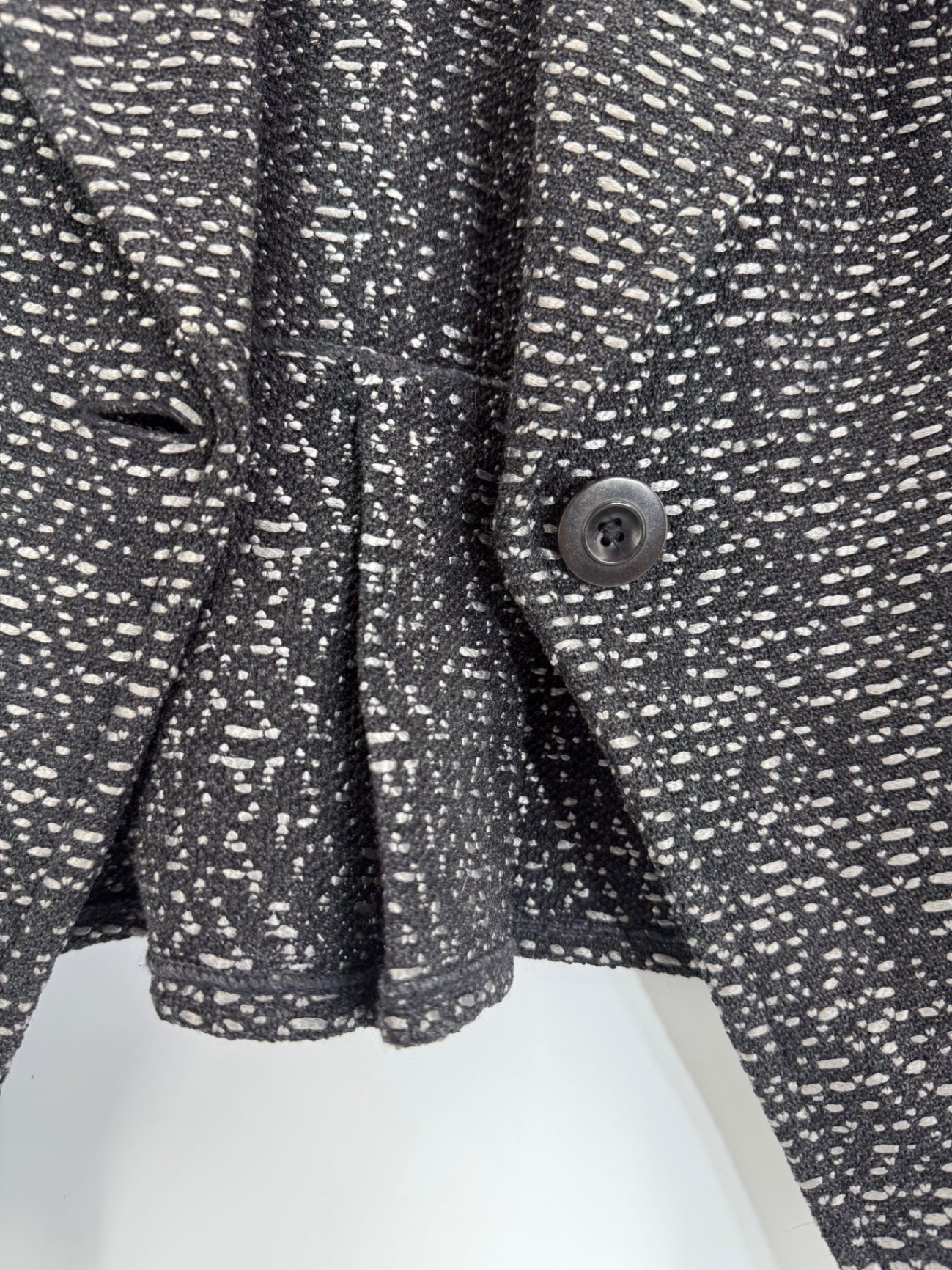 St. John Black Tweed Blazer Jacket 3/4 Sleeve Size 2