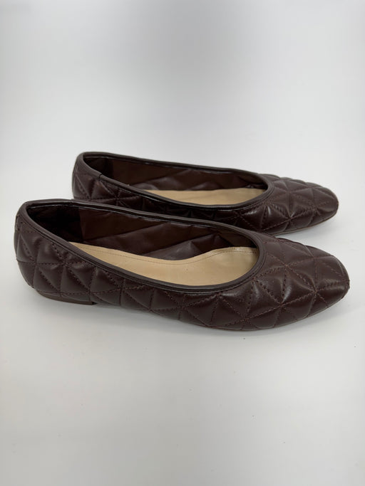 Schutz Quilted Ballet Flats Brown