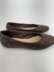 Schutz Quilted Ballet Flats Brown