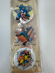 Marvel Comics 70th Anniversary Pins Buttons Captain America Spiderman Wolverine