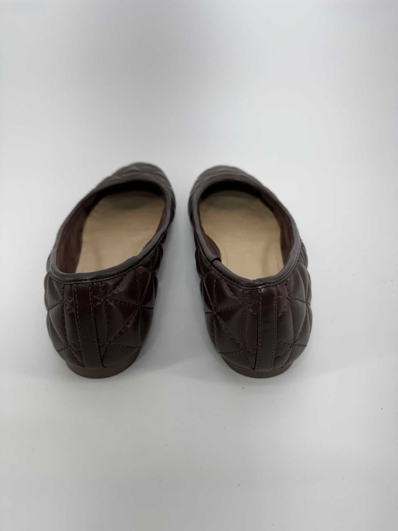 Schutz Quilted Ballet Flats Brown