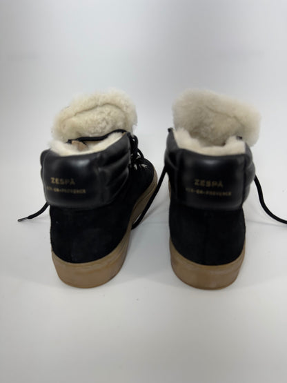 Zespà Aix-en-Provence Suede/Leather High-Top Shearling Lining