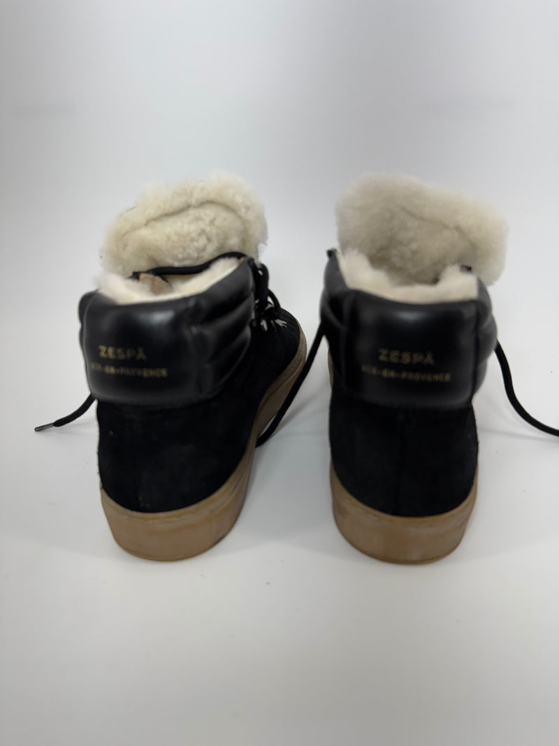 Zespà Aix-en-Provence Suede/Leather High-Top Shearling Lining