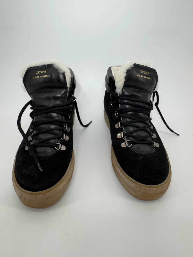 Zespà Aix-en-Provence Suede/Leather High-Top Shearling Lining