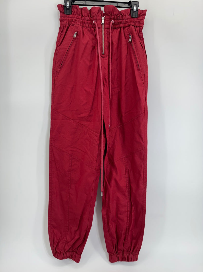 Roberto Rodriguez Track Pants w/ Ruffle-Edged Waistband Size XS