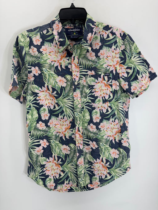 Chubbies Blue/Pink Hawaiian Button Up Shirt